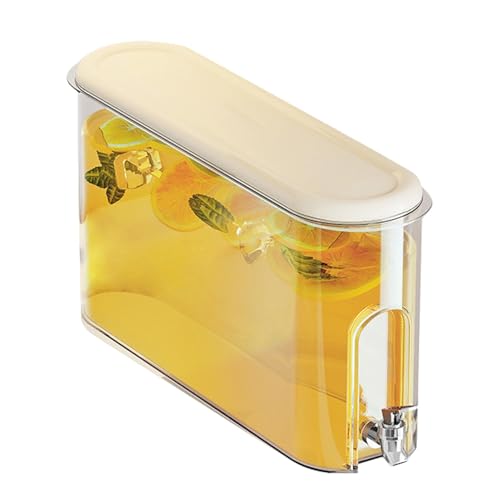Jarra de jugo para refrigerador, jarra de agua fría, jarra de agua para refrigerador de 4 litros, recipiente para bebidas frías, dispensador de bebidas de 4 litros a prueba de fugas, jarra de agua frí