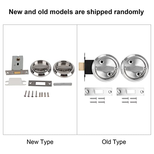 Cyrank Fechaduras de porta de aço inoxidável, fechadura de porta de segurança deslizante para banhei