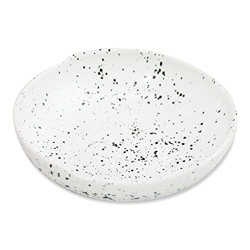 Roro Ceramic Stoneware Hand-Thrown Bowl Set, 7" (7" X 2 Bowls, Speckled Egg White) #TOP1