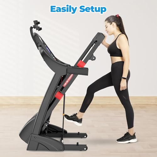 Image of 4.5 HP Smart Fold Treadmill with 15% Dynamic Incline, Treadmill 300 lbs Weight, Treadmills for Home,10 MPH Speed, Bluetooth APP Integration, 64 Pre-Set Programs & Smart Training Analytics