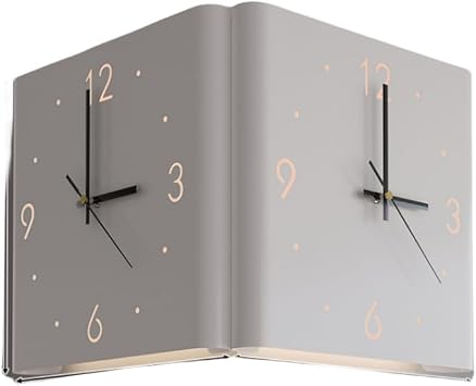Creative Clock,Fashionable and Versatile Wall Clock,Corner Wall Lamp,Double Sided Corner Creative ClockWhite,c