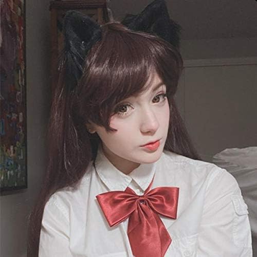 Miniatura 2 de VIGVAN KYC Orejas de animales Kawaii de peluche con orejas de gato para el cabello, tocado para Halloween o cosplay