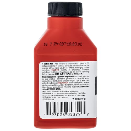 Aceite sintético 2 tiempos RedMax 2.6oz botella miniatura 4