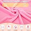 Fanfanwin 18 Pcs Kids Sleepover Party Supplies Set for Girls Fleece Soft Blankets Fluffy Heart Throw Pillow Plush Sleep Eye Mask for Spa Camping Birthday Favors(Light Pink) #2