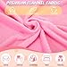 Fanfanwin 18 Pcs Kids Sleepover Party Supplies Set for Girls Fleece Soft Blankets Fluffy Heart Throw Pillow Plush Sleep Eye Mask for Spa Camping Birthday Favors(Light Pink)