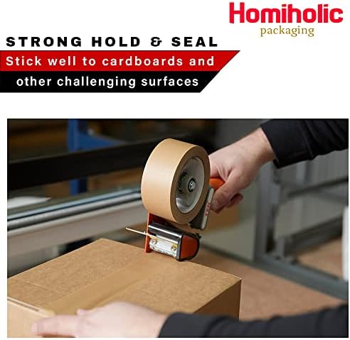 HomiHolic Pack of 12 Brown Packaging Tape for Boxes 48mm x 66m (WxL), Strong adhesive Packing tape for moving boxes, cardboard and DIY Activities.