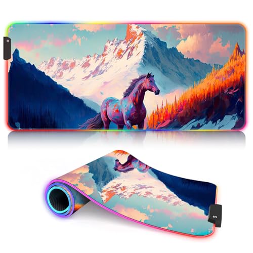 Grand tapis de souris souple Majestic Horse pour ordinateur portable