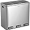 Pattumiera Differenziata Homra Maxer 60L - 3 Scomparti Da 20L Con Pedale, Acciaio Inox E Nero - Foto 6