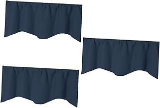 VOSAREA 3 Pçs Cortinas Curtas Cortina De Porta Cortinas De Cozinha Cortina De Casa Cor Pura Cortina De Janela Curta Cortinas Romanas Produto Acabado