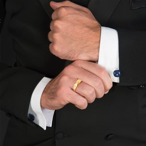 Joyalukkas 22 k (916) Stylish Bold Designer Mens Gold Ring - Image 4