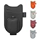 BURENZHAYA Brillenhalter für Auto Sonnenblende, Auto Sonnenbrillenhalter, Leder Auto Multifunktionaler Aufbewahrungsclip,– Auto Visier Kartenclip Organizer – Brillenclip Auto Zubehör (Schwaz)