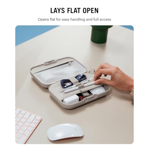 Image of DailyObjects Sand Park Tech Organiser | Travel Digital Accessories Storage Bag | Compact Travel Case for Camera Cables, Chargers, Memory Cards & Accessories | Durable & Stylish Storage Pouch