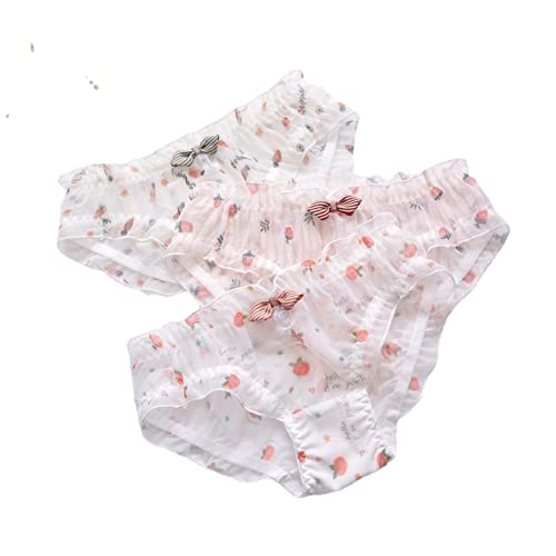 Joyralcos Japanese Strawberry Print Bikini Panties 2 Pack Briefs Cosplay Anime Underwear (3 Pack Transparent Style) #TOP15