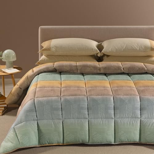 Caleffi Trapunta Matrimoniale invernale in microfibra Art. Atlantis 260x265 cm - Colore Ambra