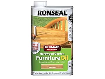 Ronseal UHWGFOCLR 500 Milliliter Natural Ultimate Protection Hardwood Garden Furniture Oil Natural