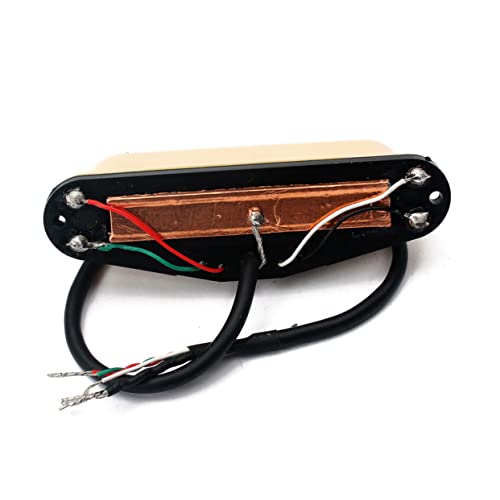 NULYLU ギター用ハムバッキングピックアップ ワイヤー デュアルコイル 交換用ピックアップ ネック用 ストラトキャスター対応 フルシールド構造で低ノイズ設計