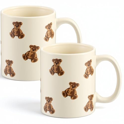 2 Pcs 12oz Ceramic Coffee Mugs Set