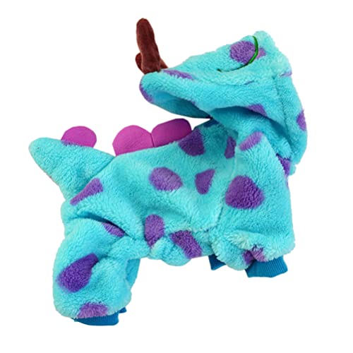 PATKAW Roupas de cachorro em forma de dinossauro adorável fantasia de Halloween para animais de esti