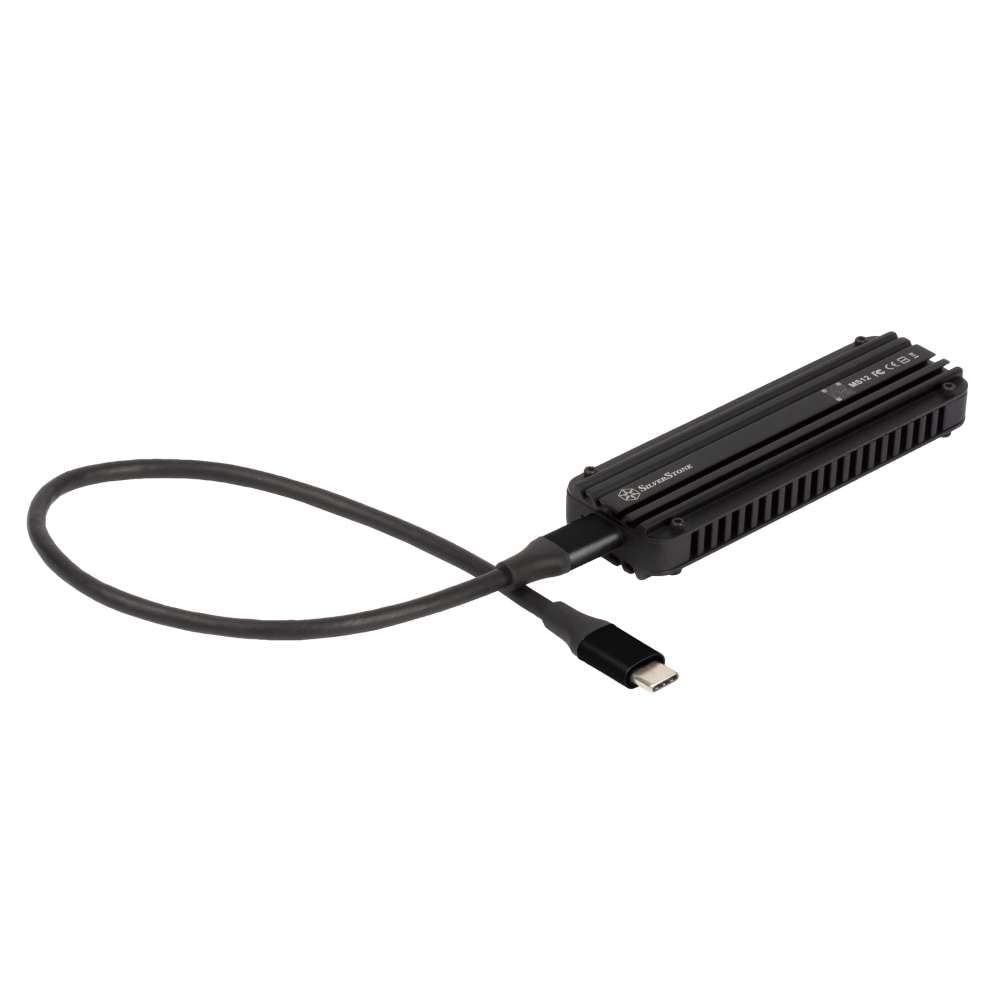 SilverStone Technology SST-MS12-20 Gbps SuperSpeed + USB 3.2 typ C do NVMe M.2 SSD obudowa, czarna