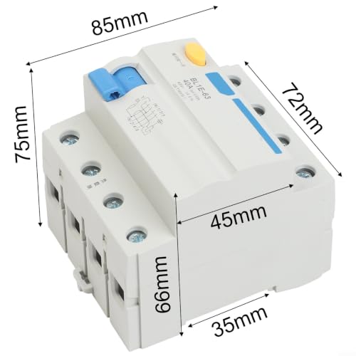 Disyuntor ML1E-63 3P+N con protección FI de 400V para cuadros eléctricos residenciales 4