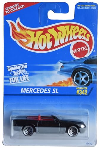 Hot Wheels Mercedes Sl Negro/Plateado #342