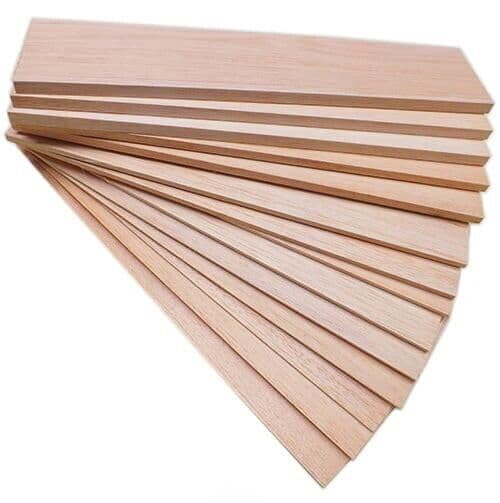 Balsa Wood Sheets Model Making Architect Crafts (12.6mm Thick x 450mm Long x 100mm Wide) (50)