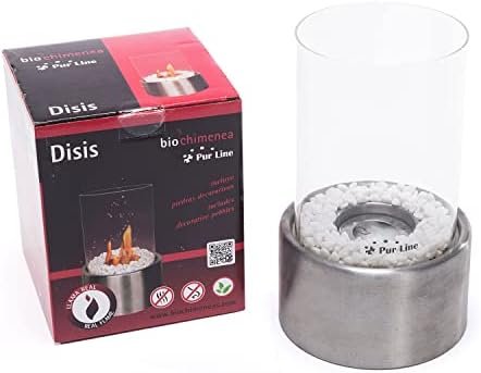 PURLINE DISIS Bio-Ethanol Table Fireplace with cylindrical glass