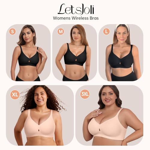 Wireless Bras for Women No Underwire Seamless Push Up Full Coverage Supportive Womens Bralettes Everyday Bra - Image 6