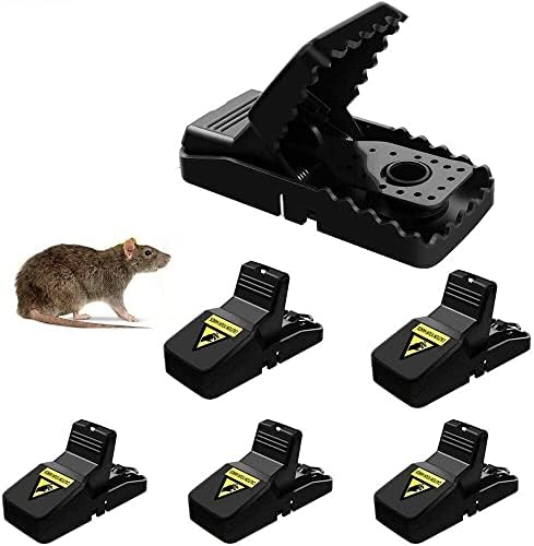 PestCatchers Reusable Mouse Trap 6 Pack , Humane Mouse Traps For Indoors and Outdoors, Sensitive Rodent Trap for Kitchen and Garden with Detachable Bait Cup, Snap Traps That Kill Instantly