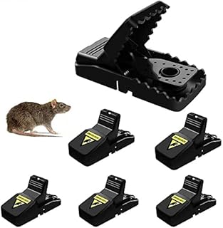 PestCatchers Reusable Mouse Trap 6 Pack , Humane Mouse Traps For Indoors and Outdoors, Sensitive Rodent Trap for Kitchen and Garden with Detachable Bait Cup, Snap Traps That Kill Instantly