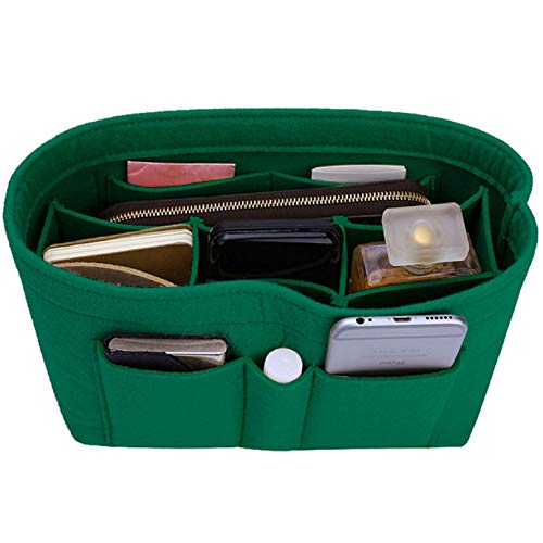 Ztujo Purse Organizer Insert, Felt Bag Organizer For Handbag Purse Organizer,13 Colors, 6 Size (Medium, Green) #TOP15