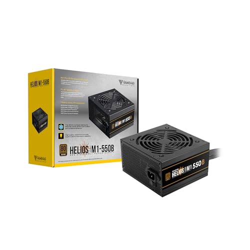 Image of GAMDIAS 550W Power Supply & 550 Waltt PSU 80 Plus Bronze Certified, 550 Watt PSU & ATX PSU Power Supply for Computers, PC, Desktops with Active PFC, Helios M1-550B