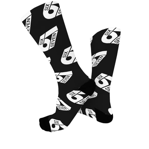 Six Seven Meme Crew Socks