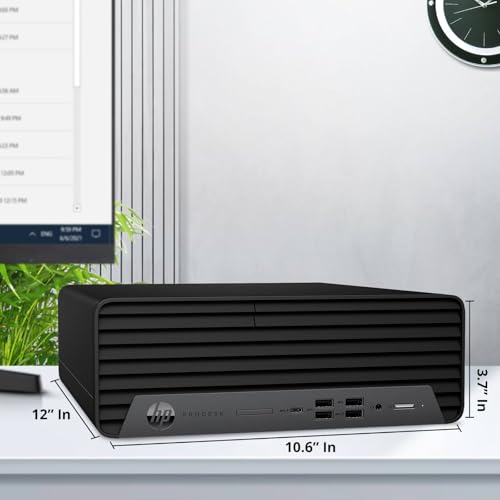 Image of HP ProDesk 600 G6 SFF Desktop - Intel i5-10400F 6-Core, 32GB DDR4 RAM, 1TB PCIe SSD, GeForce GT 610, Windows 11 Pro, USB-C, Dual Monitor, Business PC with Keyboard, Mouse & WiFi Adapter