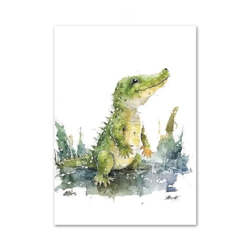 Tableau bébé animaux de la savane pour décoration de chambre enfant