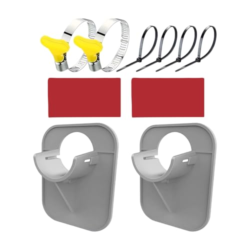 Soportes para tuberías de piscina - Soportes De Soporte En Manguera De Piscina Con Cinta Y Fijaciones De Cables | Organizador de Tuberías Estable Seguro Accesorios Exterior Backyard Home