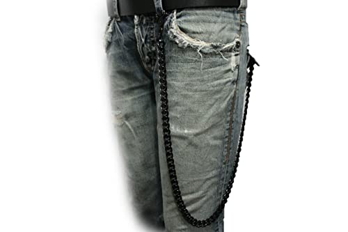 Men Fashion Black Color Wallet Chain Long Strand Strong Heavy Duty Links Bold2