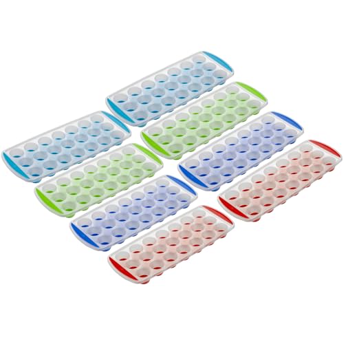 Set de 2 packs con 4 cubeteras redondas flexibles miniatura 1
