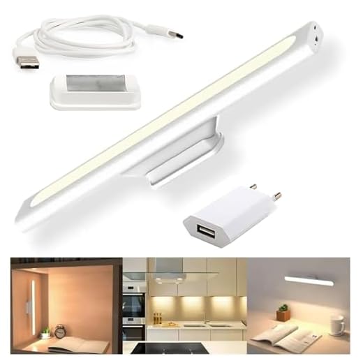 Luminária de led Recarregável Armário Com Imã Branco Frio e Quente + Adaptador para Tomada CBRN18536 - Commerce Brasil