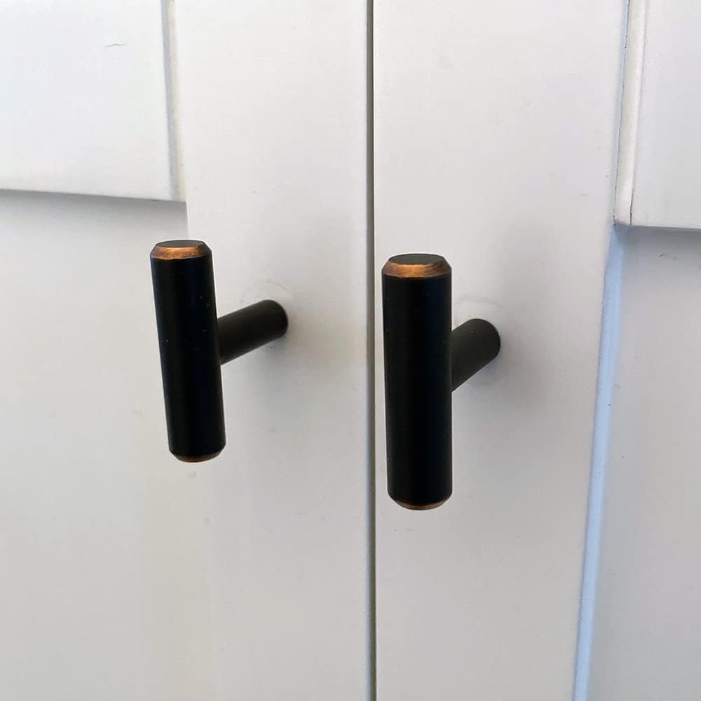 ALPINE HARDWARE PREMIUM SOLID Euro Style Bar Handle Pull-25Pack ~1.75-inch LengthHeavy Stainless Steel Bar Handle Pull W/ an Oil-Rubbed Bronze Finish-American Owned Cabinet Hardware