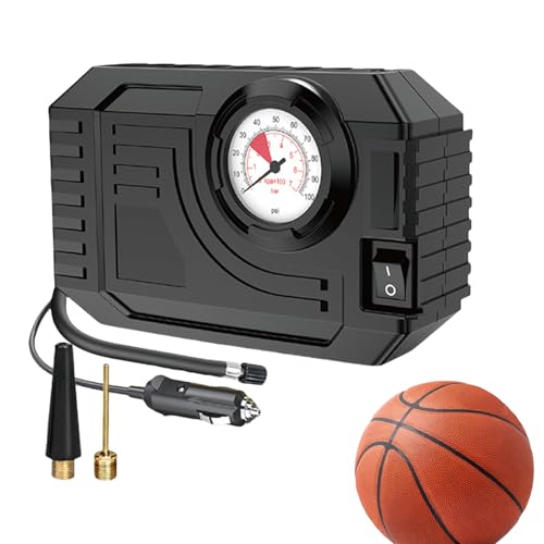 Compresor de aire portátil – Bomba de aire portátil de 10 bar | Accesorios para coches, motocicletas, camiones, juguetes inflables de 12 V