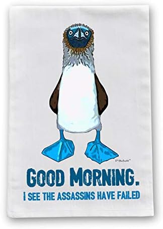 Blue Footed Boobie Assassin Flour Sack Cotton Dish Towel by Pithitude