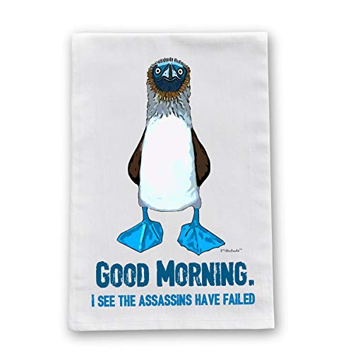 Blue Footed Boobie Assassin Flour Sack Cotton Dish Towel By Pithitude #TOP2