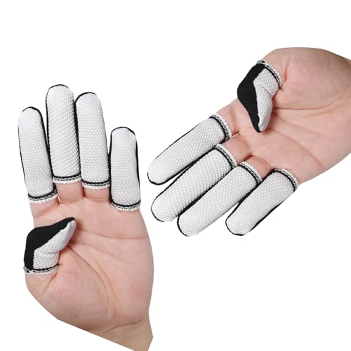 Fundas de algodón transpirable con puntos de PVC antideslizantes y puño elástico para mejorar el agarre, protección durante el trabajo, mangas elásticas para los dedos para mayor comodidad