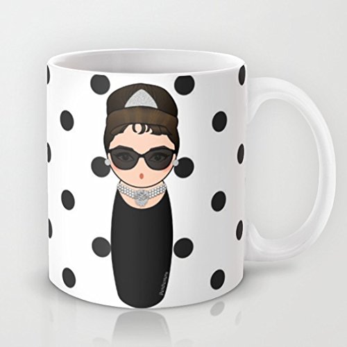 Kokeshi Audrey Hepburn Classic Coffee Mug Best Gift Ceramic Material Personalized Mug