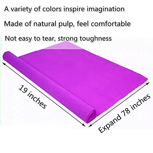 Tioeng Crepe Roll Color Flower Paper Cut 12 Color Children's Handmade Origami Flower Material Rose Crepe Paper Crepe Roll Retractable Curling Paper #TOP2