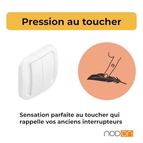 Interrupteur connecté EnOcean sans fil mural commande domotique Jeedom