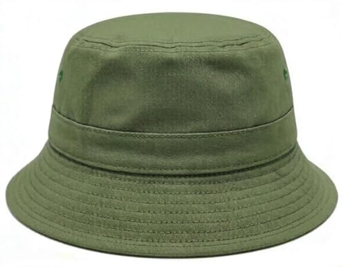 Premium Cotton Bucket Hat – Adjustable Size, Lightweight Sun Hat for Men & Women, Outdoor Summer Travel & Beach (US, Alpha, One Size, Sage Green)