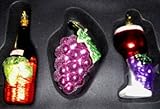 St. Nicholas Square Christmas Wine Ornaments, Set of 3