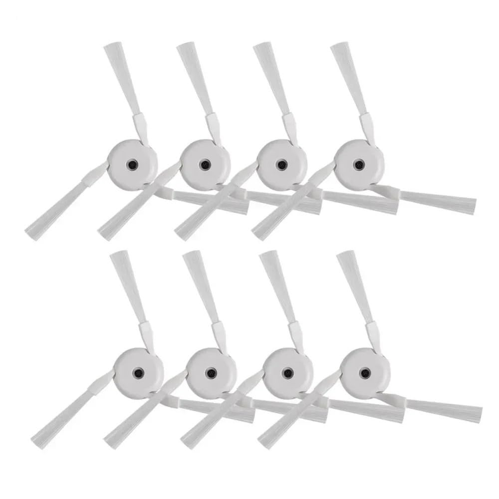 Cartouche Pour Dreame X40 X50 L40 X30 Série Brosse latérale robot | Structure poils élastiques atteint les bords des murs pour soulever saletés lors nettoyage automatique domestique(8pcs white)